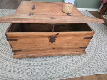 ZSM OPHALEN, salontafel / opbergkist 90x90cm - Opknapper