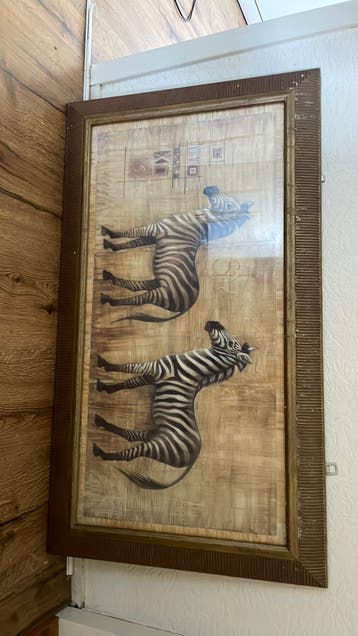 Prent met zebras 92x52 cm