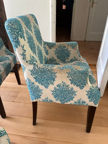 4 Eetkamerstoelen van Trendhopper met bloemenprint