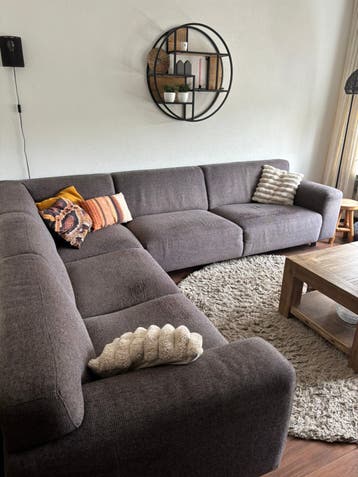 Hoekbank bruin/taupe