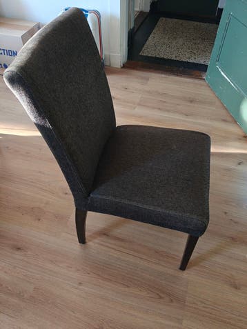 Donkergrijze eetkamerstoelen 6 stuks - Gebruikt