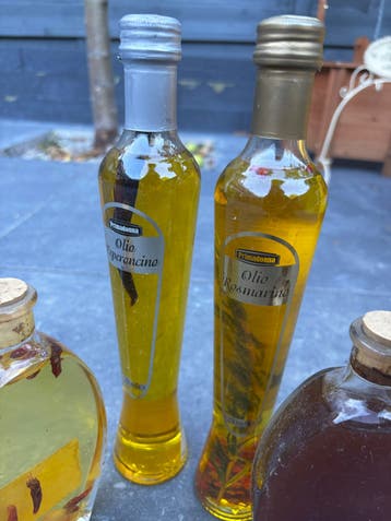 Olijfolie flessen