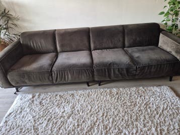 GRATIS: BePureHome 4-zitsbank donkergroen velours 283 cm