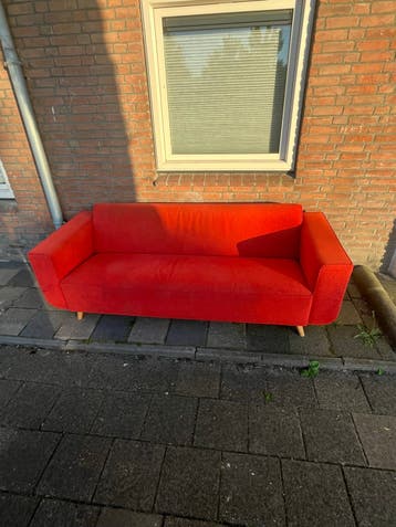 Comfortabele rode bank - Zit lekker!