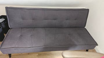 Donkergrijze slaapbank - Compact en comfortabel