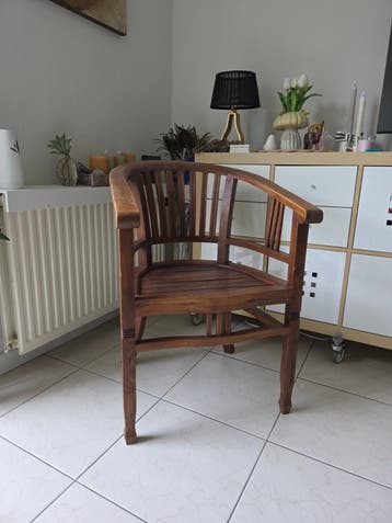 Massief houten stoel - Teak look