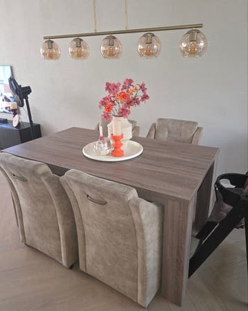 Eettafel en stoelen gratis af te halen.