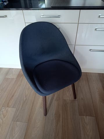 4 blauwe eetkamerstoelen