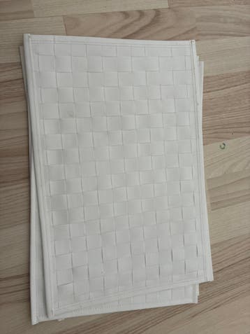 Witte geweven placemats (2 stuks)