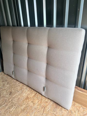 Gratis Hoofdbord Totaalbed - Beige Stof 184x120x14