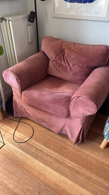 Ikea stoel met opmaat gemaakte hoes