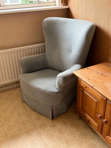 Comfortabele grijze fauteuil - Zo goed als nieuw