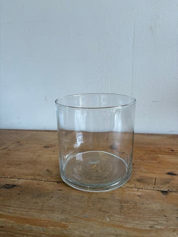 Glazen Bloemenvaas - gratis Hoogte 15 cm, Diameter 15 cm