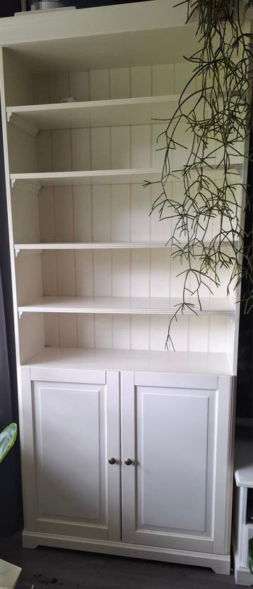 Gratis op te halen: Witte boekenkast met deuren