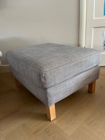 Hocker poef voetenbank grijs