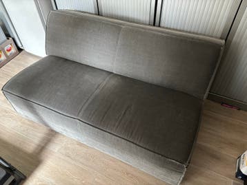 Comfortabele 2-zitsbank in grijs stof