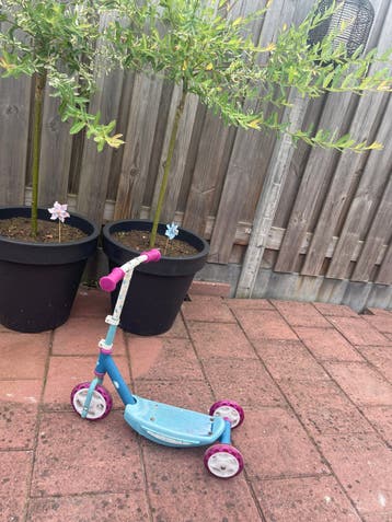 Kinderstep met 3 wielen - Blauw/Roze