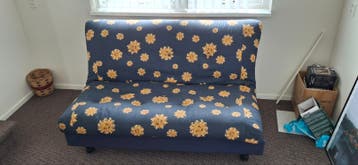Slaapbank/futon met bloemenprint