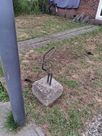 Fietsenrek voor 1 fiets, betonvoet
