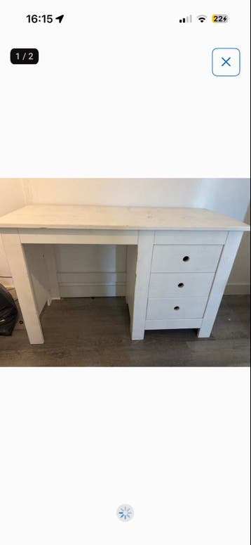 Wit bureau met lades - ideaal voor thuiswerkplek