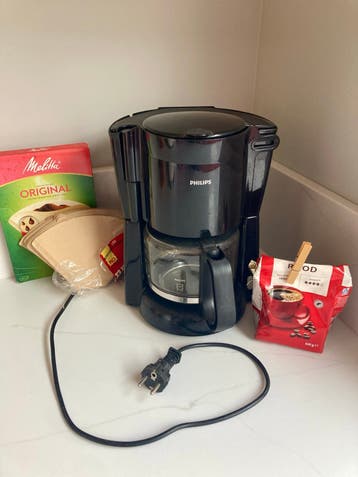 Philips HD 7446 filter koffiezetapparaat zwart