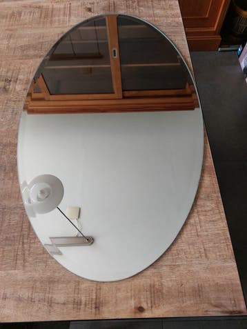 Ikea Kolja ovale spiegel met facetrand 70 x 40 cm