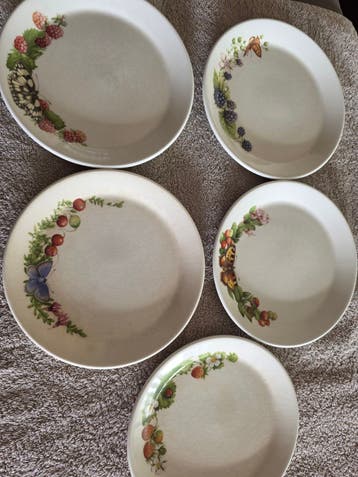 Marjolein Bastin Libelle servies, gratis 5 gebaksbordjes