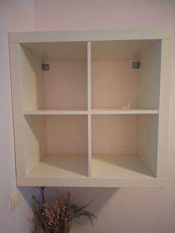 Wit boekenrek met 4 vakken