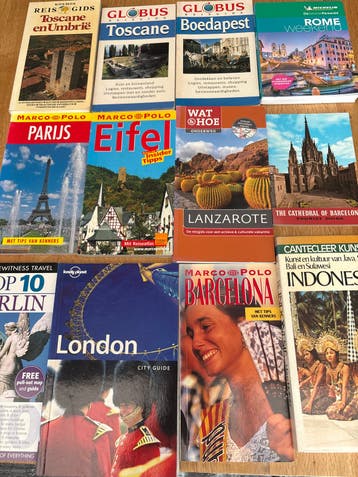 Reisgidsen collectie: Toscane, Parijs, Barcelona, Rome, etc.