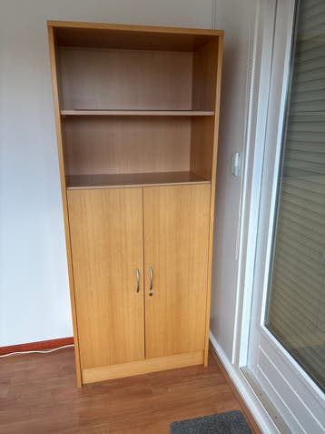 Boekenkast met deuren - 80x40x190 cm