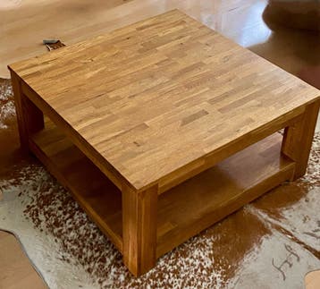 Gratis!! Salontafel 80x80 teakhout