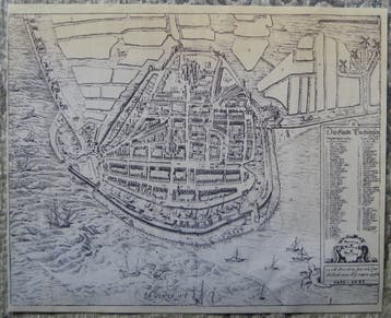 kopie kaart van Enkhuizen op A3 gratis anders oud papier