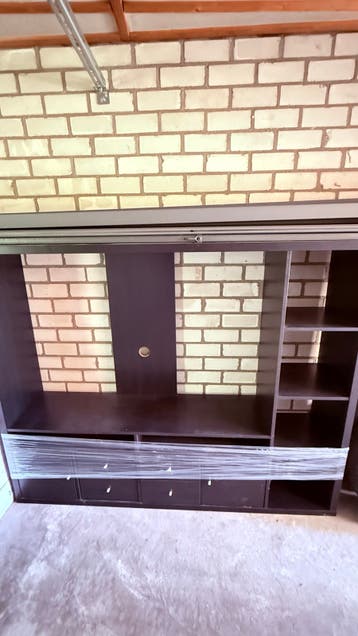 Donkerbruin tv-meubel met lades en opbergvakken