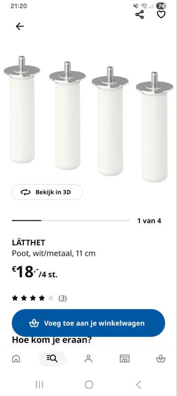 Lätthet pootjes voor Ikea Platsa kast