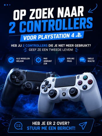Gezocht: PS4-controllers en PS4-games