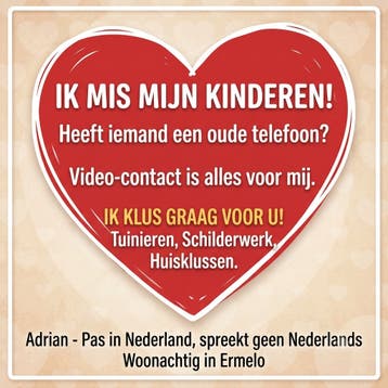 Kan iemand me helpen? Een vader die zijn kinderen mist.