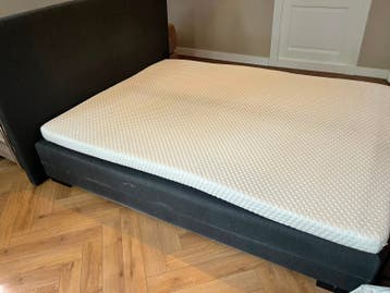 Gratis stoffen antraciet boxspring 160x210