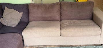 gratis! Comfortabele Hoekbank - Stof