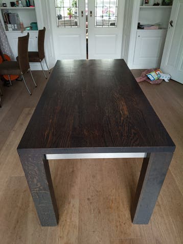 Bert Plantagie eettafel, donker eiken, 200x100 cm