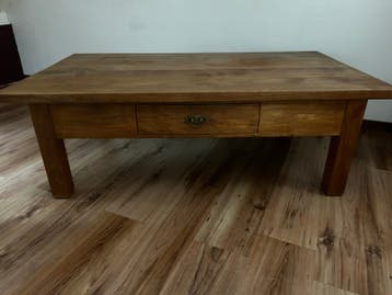 Massief Teakhouten Salontafel - 140x80x45 cm