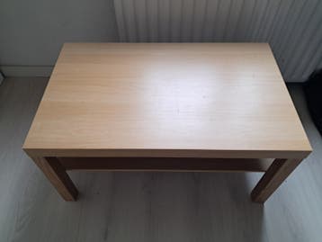 Salontafel met opbergruimte, licht hout