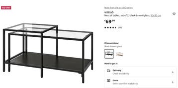 Tafel van Ikea