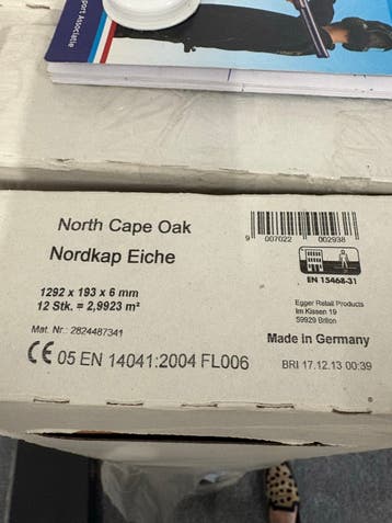 9 m² Laminaat Grijs Houtnerf - North Cape Oak