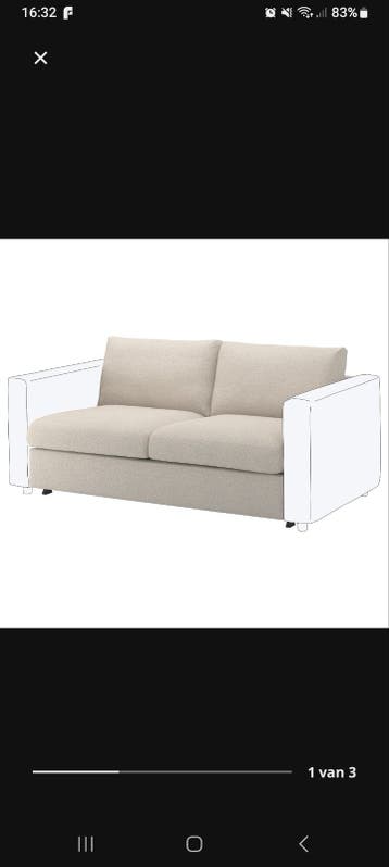 Gratis 2-zits frame Vimle bank Ikea