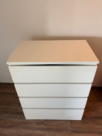 Ikea Malm ladekast wit - 4 lades
