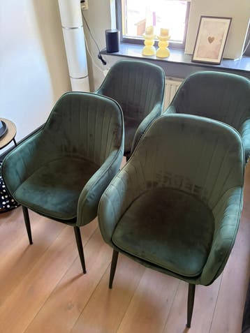 GRATIS Troon stoelen velvet groen