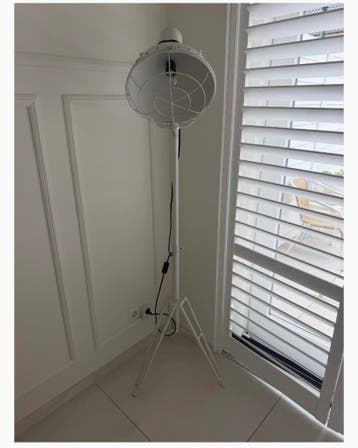 Stalamp ongeveer 160 cm - wit/beige