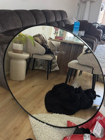 Ikea ronde spiegel zwart GRATIS OPHALEN
