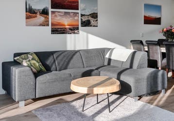Comfortabele Hoekbank - Donkerblauw Stof