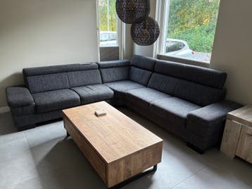 Hoekbank zwart 280 x280